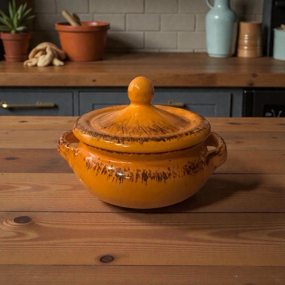 Orange Ceramic Casserole Dish